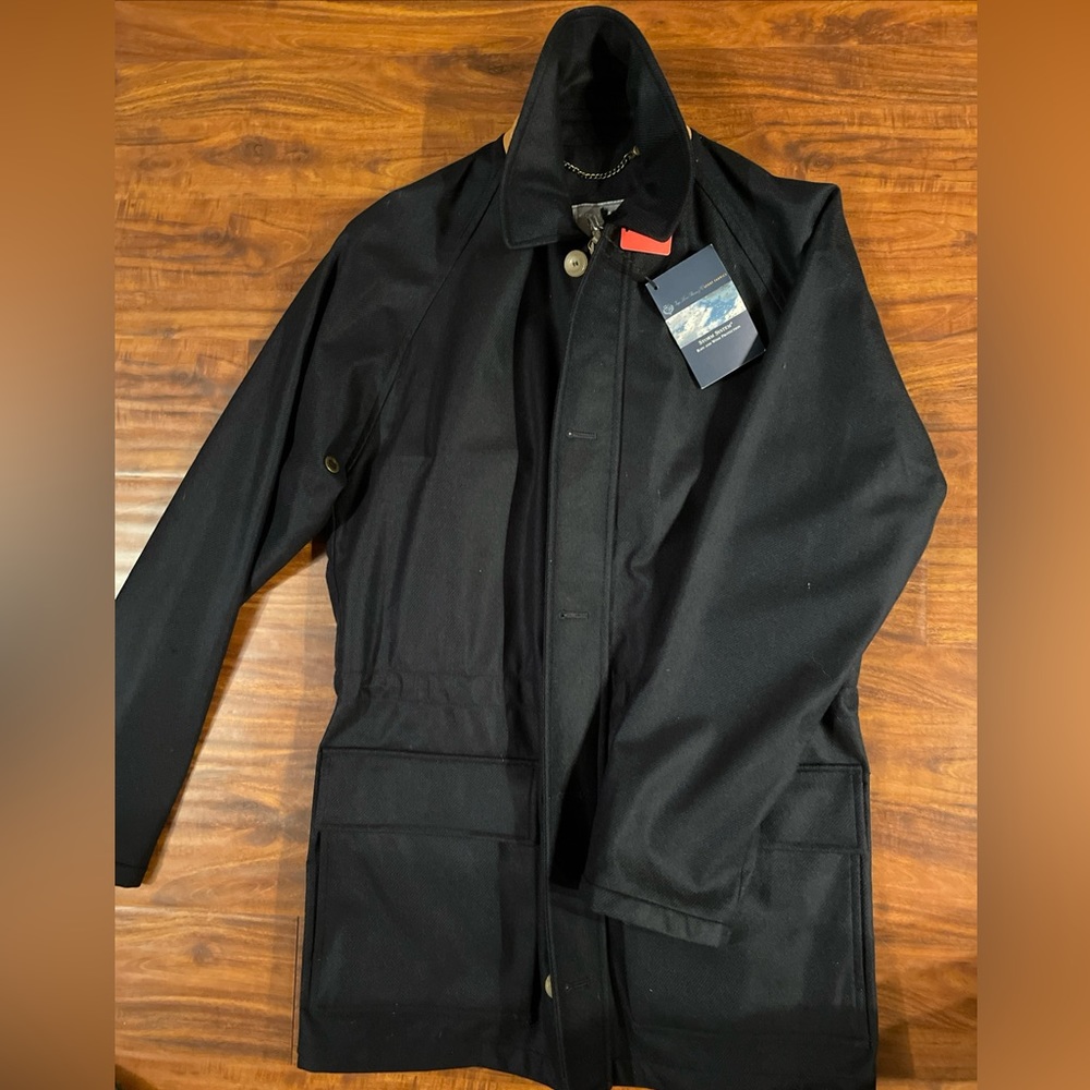 Mint Hickey Freeman Storm System Mens Wool Cashmere Italian OverCoat Small